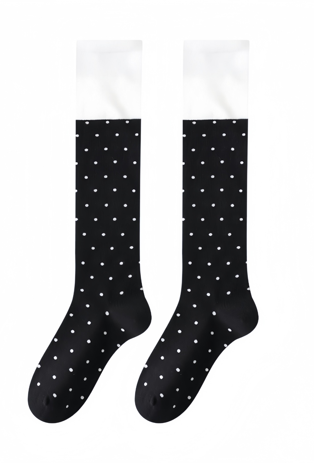 Womens Polka Dot Knee High Socks Fashion Color Matching Sweet Girl Knee Socks